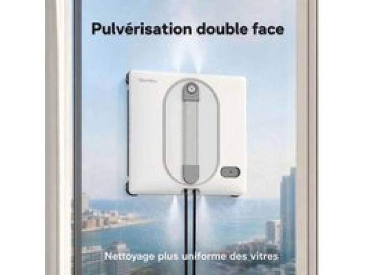 Robot lave-vitre Lave-vitre électrique 5500Pa avec 5 modes contrôle par appli et télécommande pulvérisateur double face 85 mm