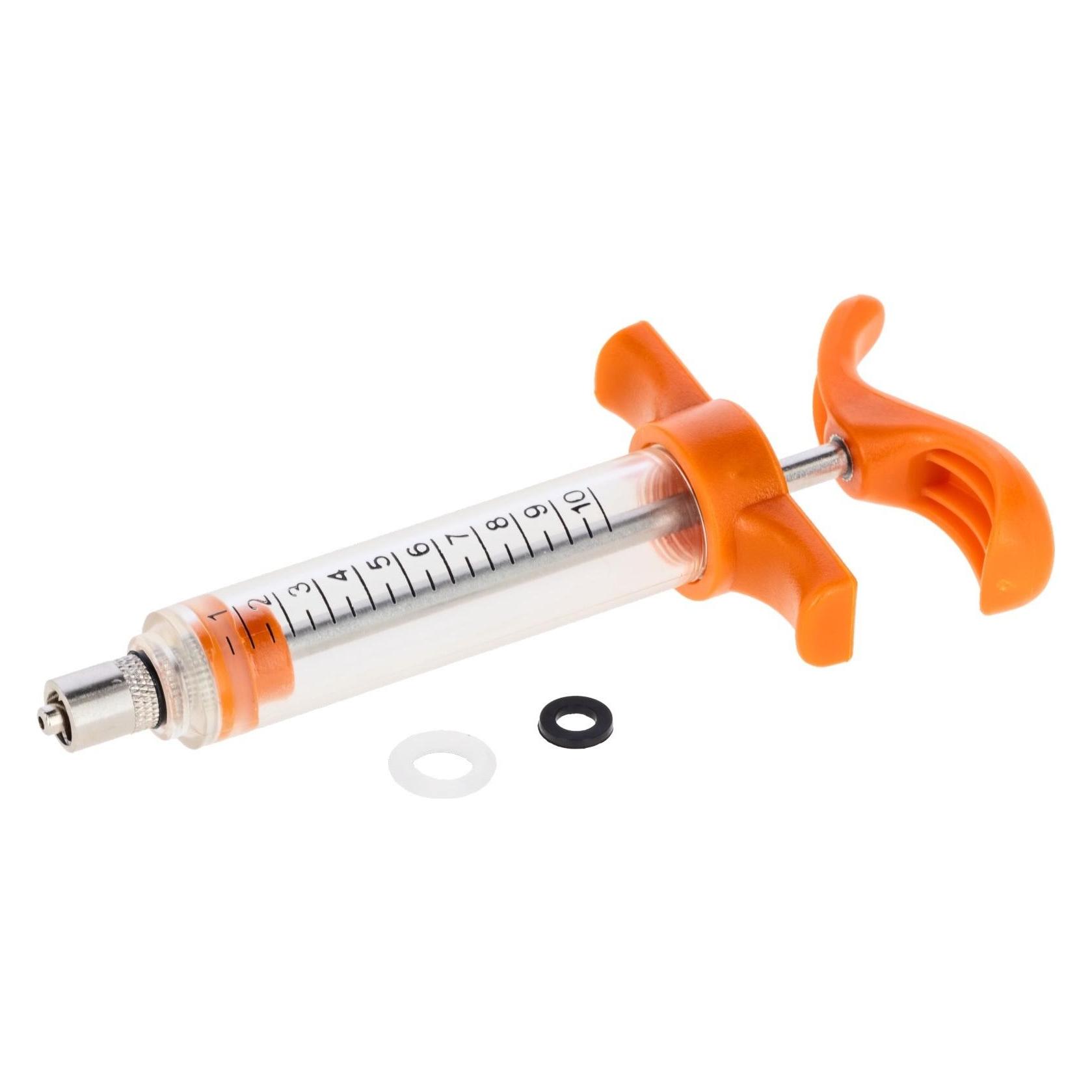 Kerbl Dosierspritze, Injektionsspritze, Mehrwegspritze, orange, Nylon, TPX, Edelstahl, 10ml, Luer-Lo (23424)