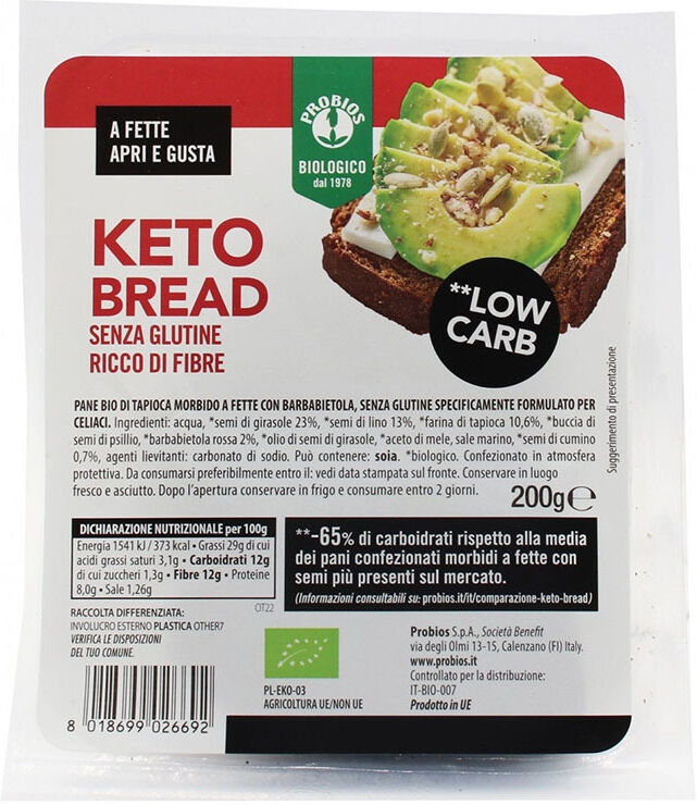 Probios Keto Bread Senza Glutine 200 G