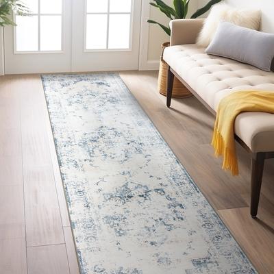 World Rug Gallery Traditional Vintage Distressed Washable Non-Slip Area Rug