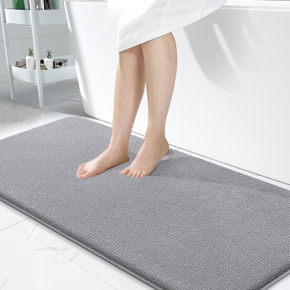 Merkloze zachte memory foam badmat met antislip voor volwassenen