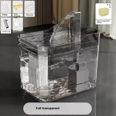 Inspired Finds Transparent USB Cat Water Fountain With Auto Filter & Recirculating Pump transparent