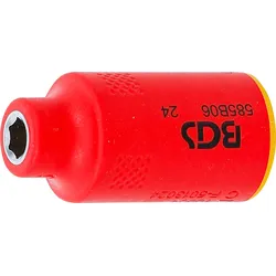 BGS VDE-Steckschlüssel-Einsatz Sechskant | Antrieb Innenvierkant 10 mm (3/8"") | ...