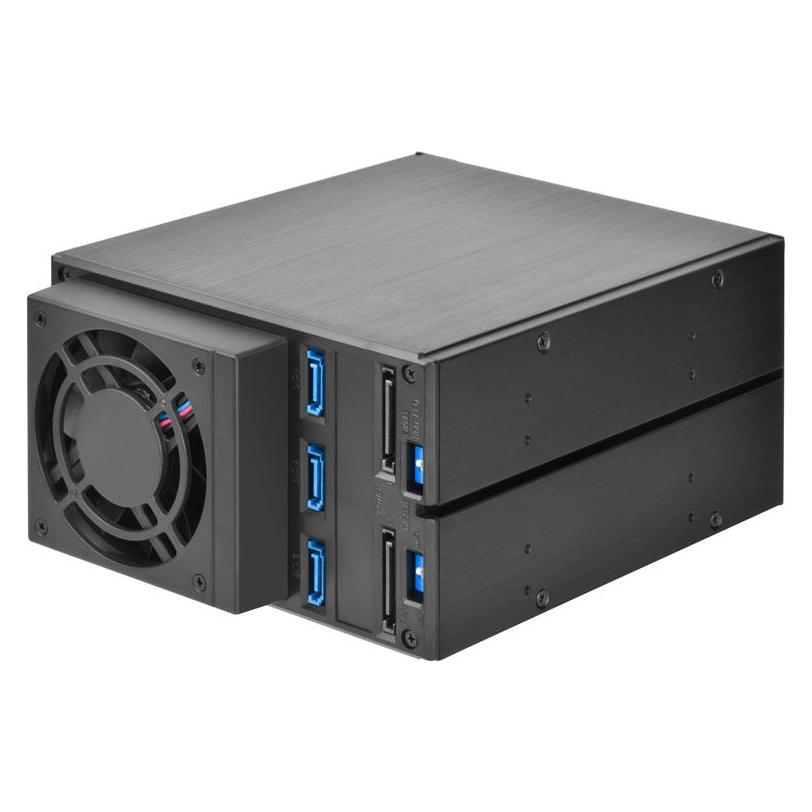 Silverstone SST-FS303-12G - 3 Bay Aluminium Trayless Hot Swap Mobile Rack Backplane with Fan and Loc (SST-FS303-12G)