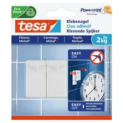TESA 77762-00000-01 Wandhalterung Drinnen Universalhaken Weiß 2 Stück(e)