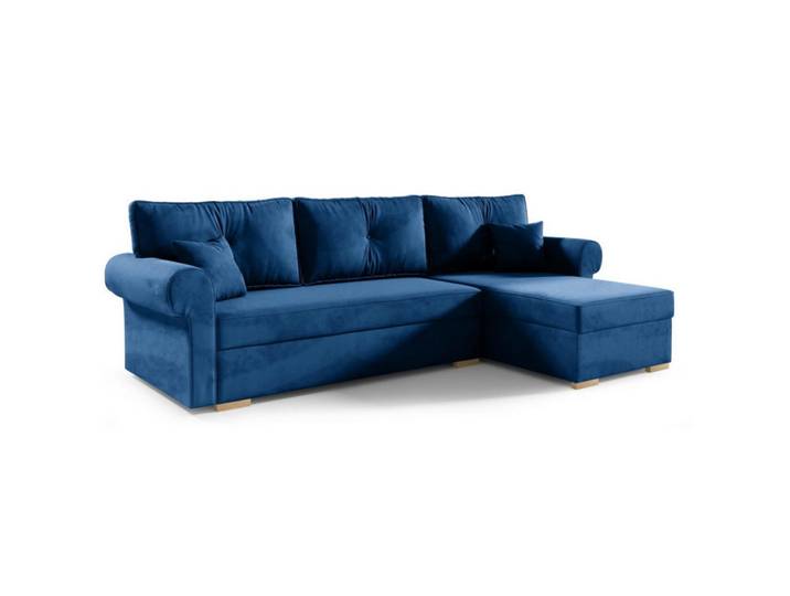 Sepro Meble Ecksofa Granat Lion Mit Schlaffunktion Rechts, Blau, 238x85 cm, Wohnzimmer, Sofas & Couches, Wohnlandschaften, Ecksofas