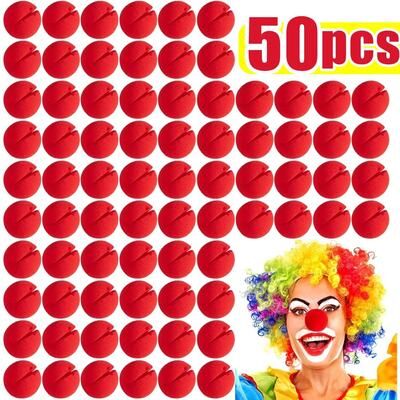 Uplifted Finds Novelty Red Foam Clown Noses 50 Pcs
