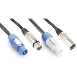 PD Connex CX06-2 Powercon - XLR 3 Pole, female 2 m (2 m, XLR Kabel), Audiokabel