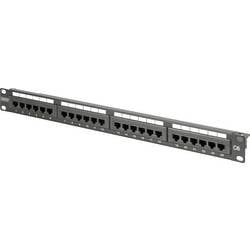 Digitus DIGITUS - CAT 6, Klasse E Patch Panel, ungeschirmt Patch-Panel 483 mm (19) CAT 6a Schwarz Bestückt DN-91624U-CR