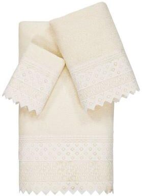 Linum Home Textiles Llc Aiden Bath Towel Set Bath Hand Wash, Bath Hand Wash, Ivory
