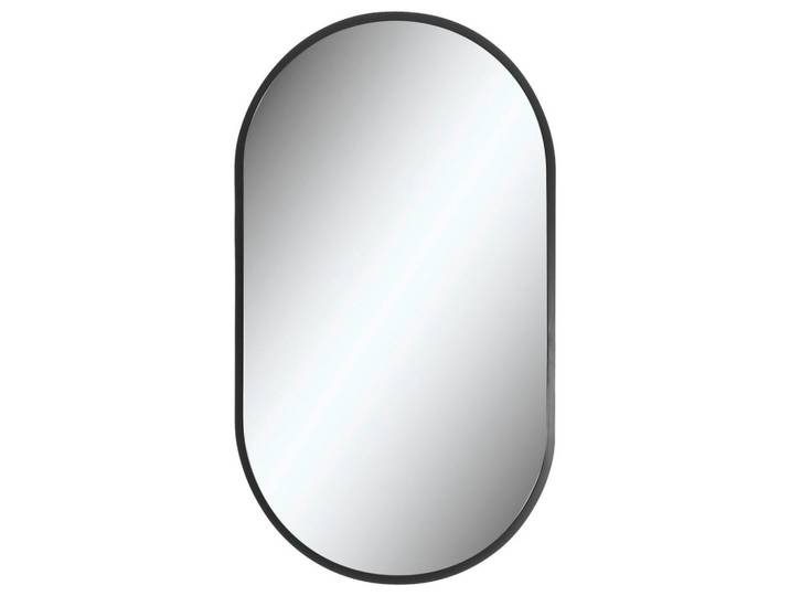 Linea Natura Badezimmerspiegel, Metall, Kunststoff, Glas, oval, 50x90x5 cm, Badezimmer, Badezimmerspiegel, Badspiegel