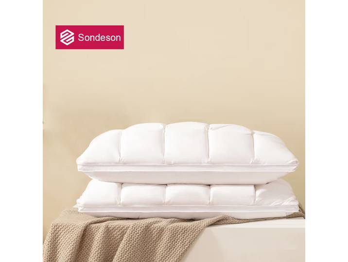Macdeson-Oreiller en duvet d'oie de qualité supérieure, 100% duvet, literie en coton, style 3D, rectangle, luxe, roi, reine, sommeil, 1 pièce