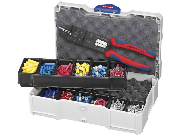 Knipex - 97 90 25 Assortiment De Sertissages Pour Embouts De Câble 13 Pièces 265 Mm