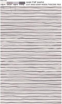 Martha Stewart by SAFAVIEH Hand Drawn Stripe Wool/ Viscose Rug