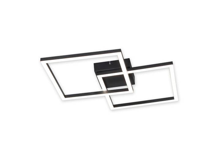 ZMH LED Deckenleuchte Delwynne 39.5/39.5/6.7 cm, Schwarz, Kunststoff, Mode, LED integrated, 39.5x6.7x39.5 cm, Lampen & Leuchten, LED Beleuchtung, LED-Deckenleuchten