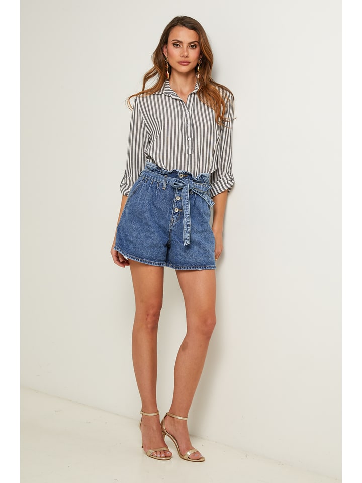 Fleur de Lin Bluse in Grau - M