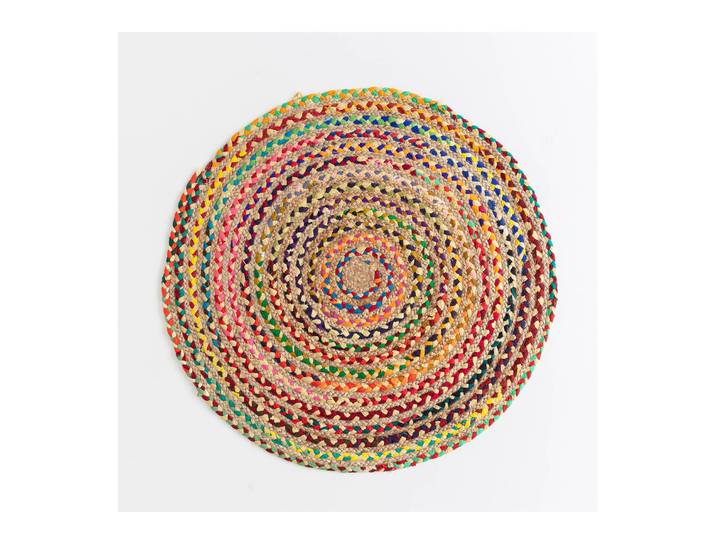 Tapis rond en jute et coton - Blancheporte
