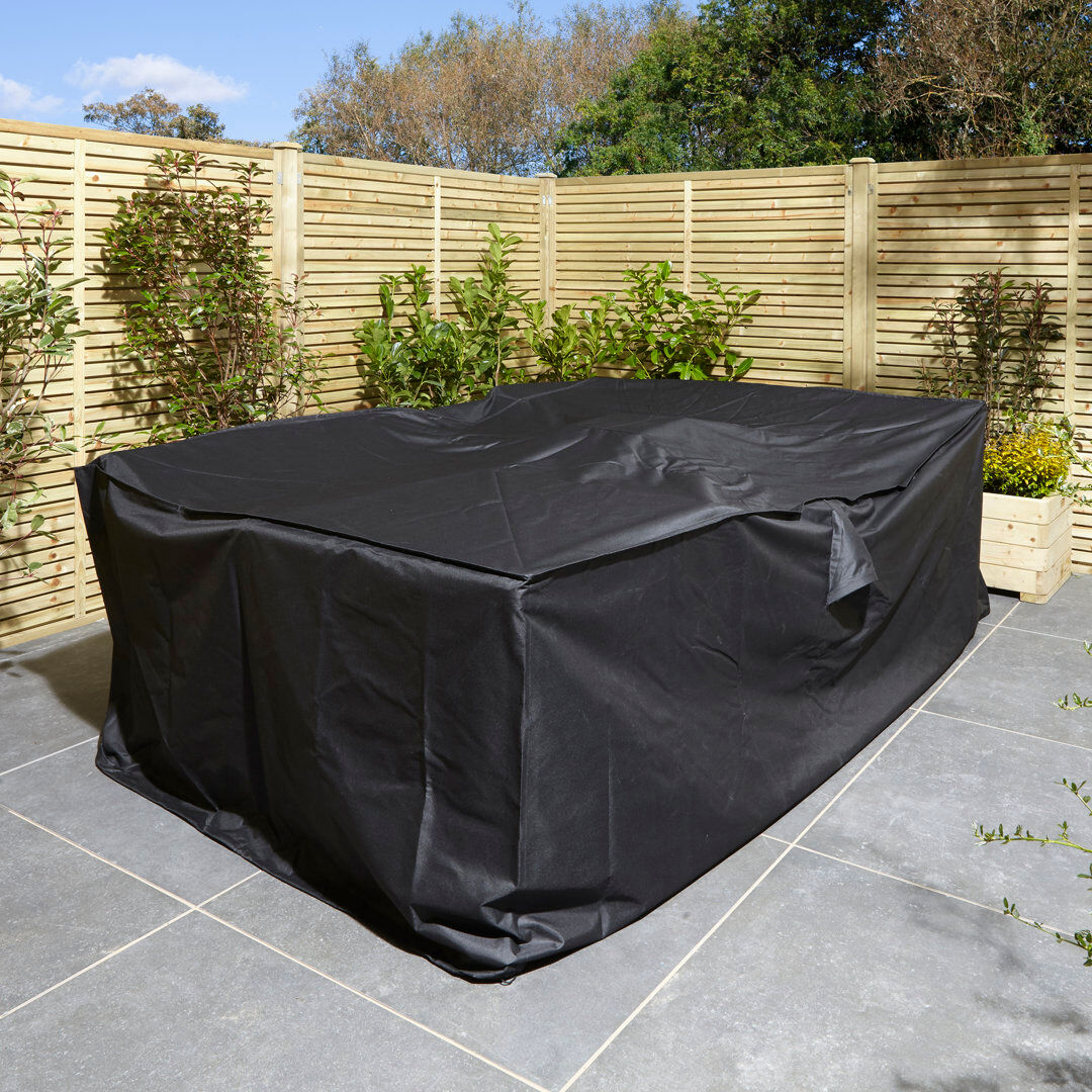 Rowlinson Premium Cover - 2 Seat Sofa Set Black 85cm H X 270cm W X 165cm D