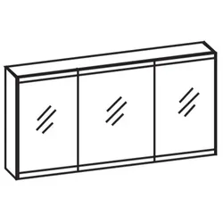 Artiqua LED-Spiegelschrank, Graphit Struktur quer, 072-SDT-1-14-401 072-SDT-1-14-401
