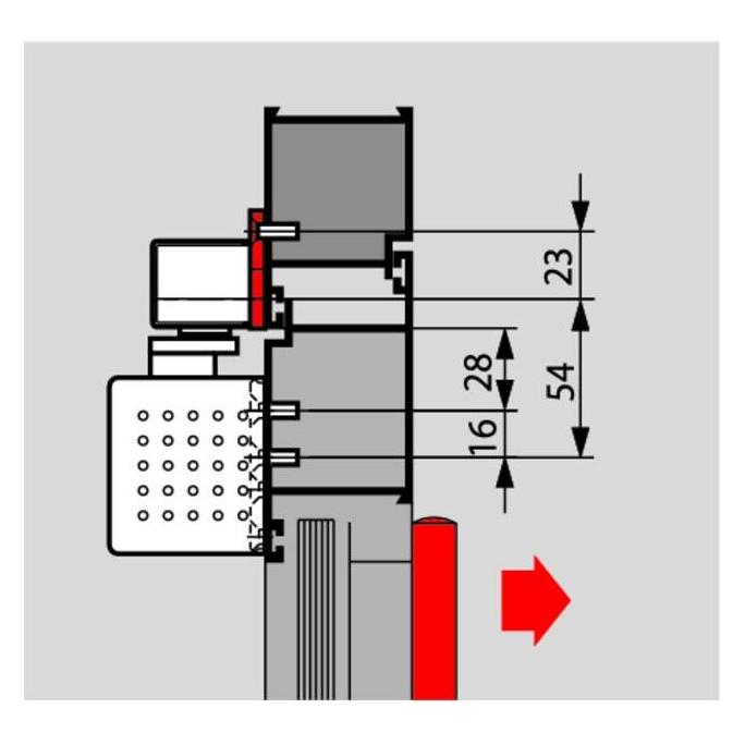 Dormakaba Montageplattenset zu Gleitschienen G-SR/BG (Balkontür, Eingangstür, Holztür, Zimmertür) (64490001)