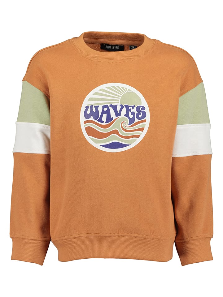 Blue Seven Sweatshirt in Orange - 116