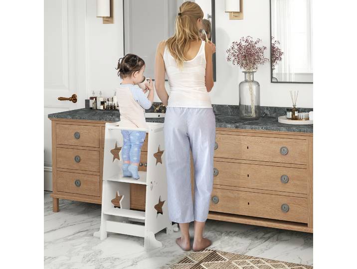 AIYAPLAY Tour d'Observation Enfant Blanc 60x44,5x86 cm