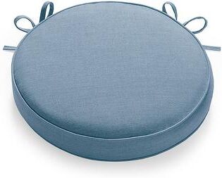 "16"" Sunbrella Round Seat Cushion - Piped, Piped/Ocean - Grandin Road"