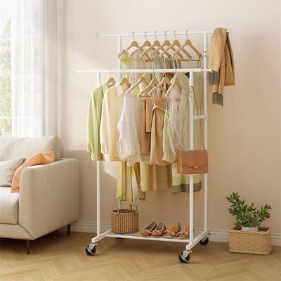 NO "Double Rod Garment Rack - 26""D x 47.3""W x 64.2""H"