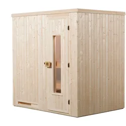 Weka Sauna Halmstad 1 mit Holztür und Fronteinstieg - 68 mm Ohne Ofen