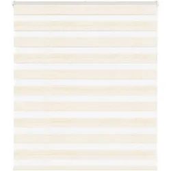 vidaXL Doppelrollo Marmorbeige 125x100cm Stoffbreite 120,9 cm Polyester