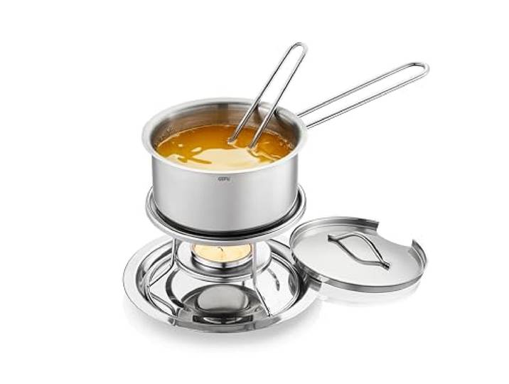 GEFU Saucenwärmer & Butterwärmer-Set Caloric, 6-teilig, 300 ml, Edelstahl