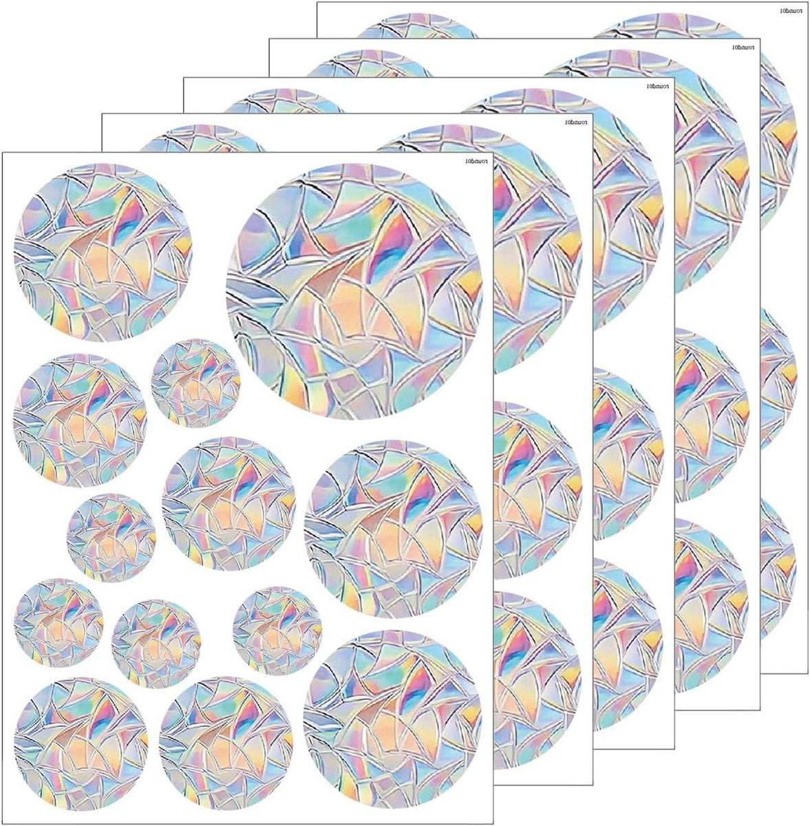 65 stuks Raamstickers Vogelbescherming - Anti-bots stickers met Prisma Regenboog Effect - Transparant