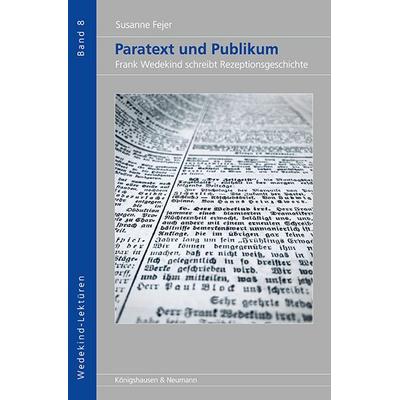 Paratext und Publikum, Taschenbuch von Susanne Fejer, Königshausen u. Neumann, 978-3-8260-8652-6