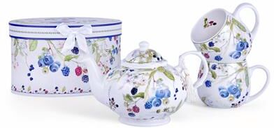 STP Goods Wild Berries Bone China Tea Set for 2 pers. in Gift Box