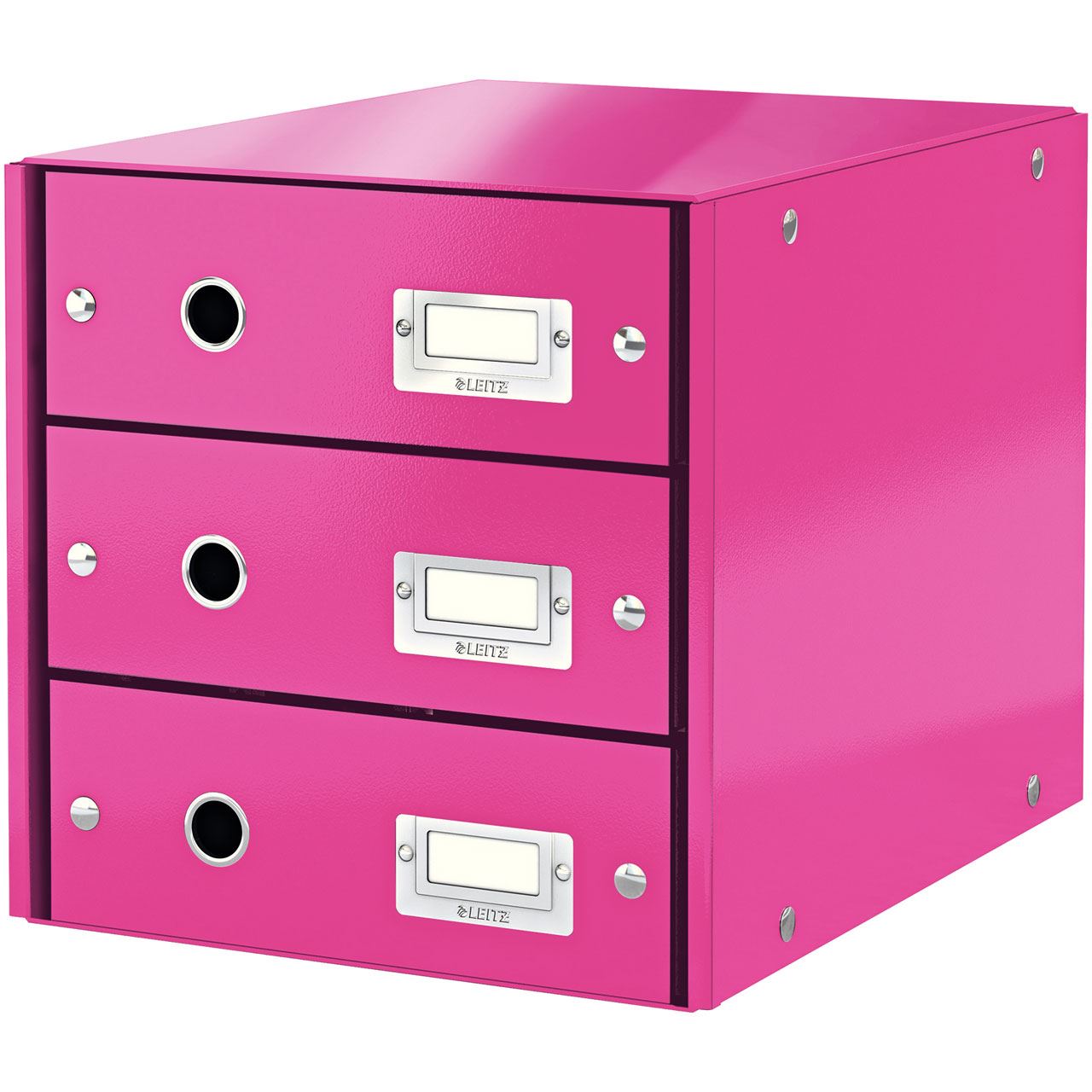 LEITZ Schubladenbox Click & Store pink 60480023, DIN A4 mit 3 Schubladen
