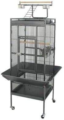 Drop Dash Deals Large Bird Cage With Play Top Rolling Stand Heavy Duty Parrot Cage For Parakeets Finches Large Bird Cage With Play Top Rolling Stand Heavy Duty Parrot Cage For Parakeets Finches