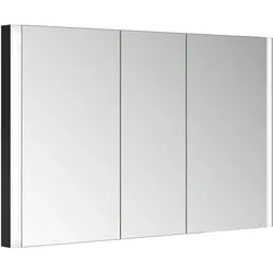 KEUCO SOMARIS Spiegelschrank Wandeinbau 3-türig, 1200mm, 14514373100, Farbe: Schwarz Matt
