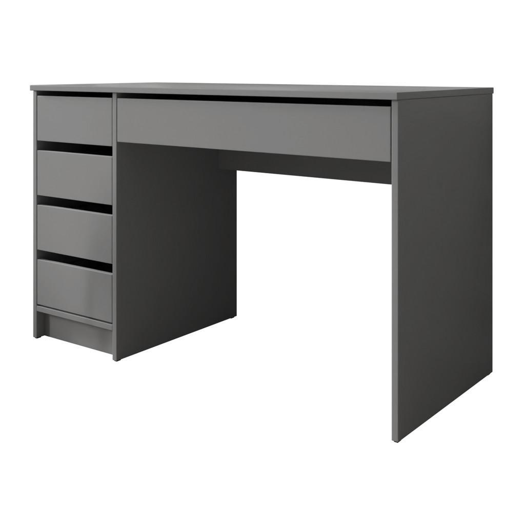 Mirjan24 Schreibtisch, Anthrazit, Holzwerkstoff, 5 Schubladen, Rechteckig, 120x76x55 cm, Arbeitszimmer, Schreibtische, Bürotische