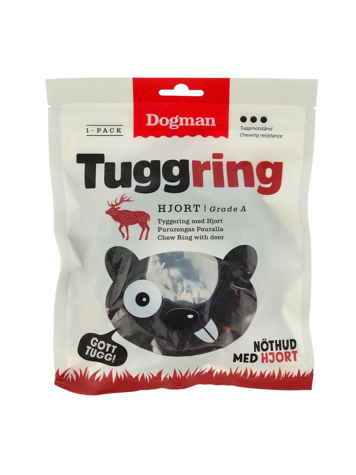 Dogman Hundeleckerlis Kauring Gepresst Hirsch 160g