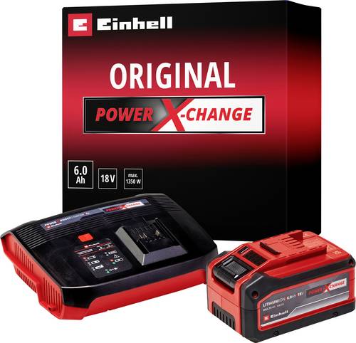 Einhell 4512143 18V 4-6Ah & 6A Boostcharger PXC Power X-Change PLUS Werkzeug-Akku und Ladegerät 18V 6Ah Li-Ion