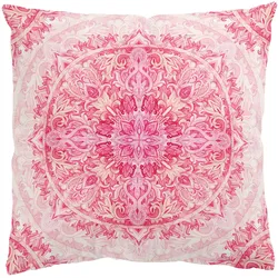 KISSENBEZUG Mandala Aquarell Ornament Muster pink 40/40 cm