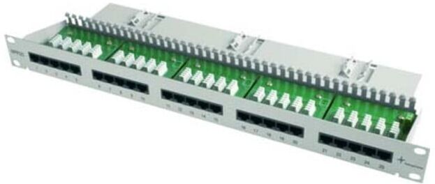 Telegärtner 19Z.Patch Panel 1U MPPI25-H Cat3, gris 100007025 (100007025)