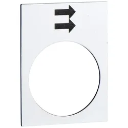 Schneider Electric ZB2BY4902 Bezeichnungsschild, 30x40mm, weiß, Heben oder rechts, schnell  - 10 Stück