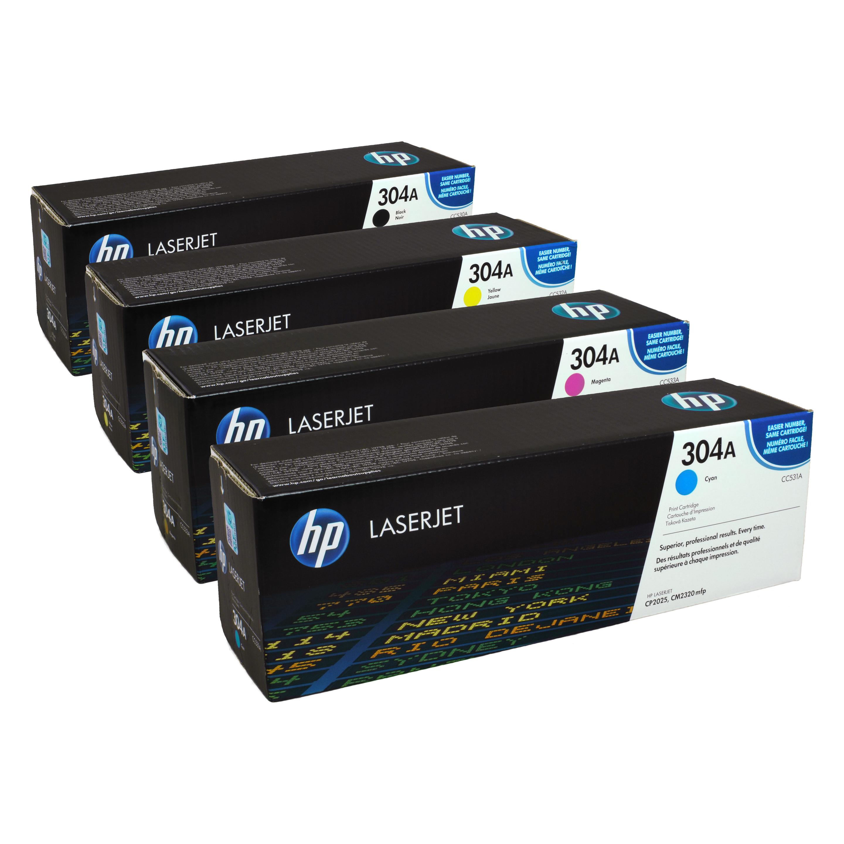 HP 4 Toner CC530A-CC533A 304A Multipack BK C M Y 4-farbig (BK, C, M, Y) (47811407)