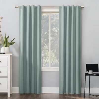 Sun Zero Cyrus Thermal Total Blackout Back Tab Curtain Panel, Single Panel