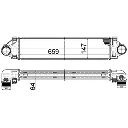 Ladeluftkühler MAHLE CI 521 000S für Volvo V60 I Cross Country