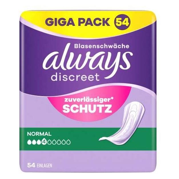 Always Discreet Inkontinenz Normal Gigapack 54 Slipeinlagen (54x, Normal) (875486)