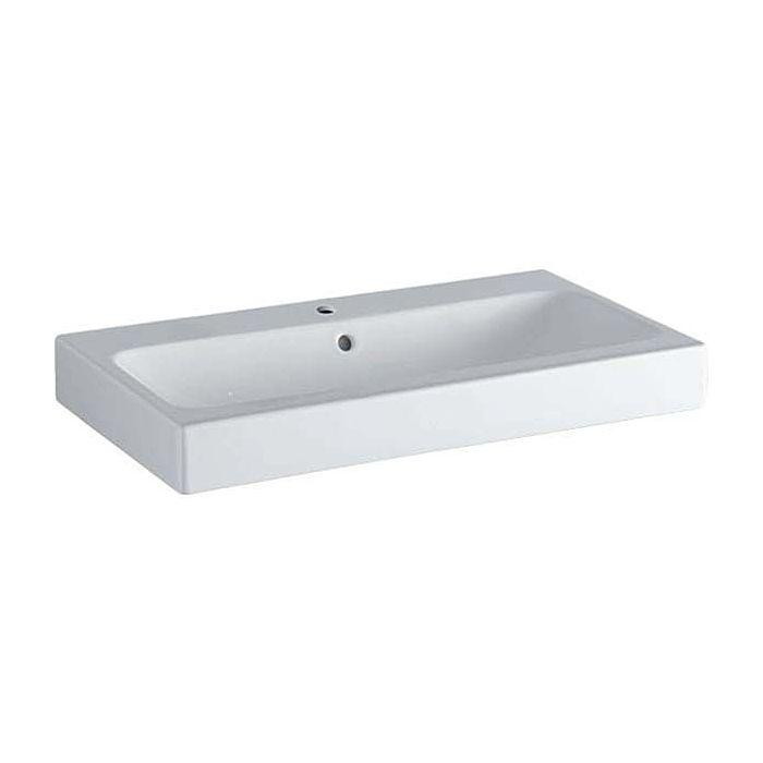 Geberit iCon Aufsatz Waschtisch 124575600 75x48,5cm, weiß KeraTect, mit Hahnloch