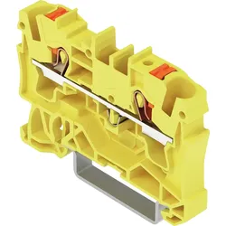 WAGO 2204-1206 - 2-Leiter-Durchgangsklemme, mit Drücker 4 mm2, gelb