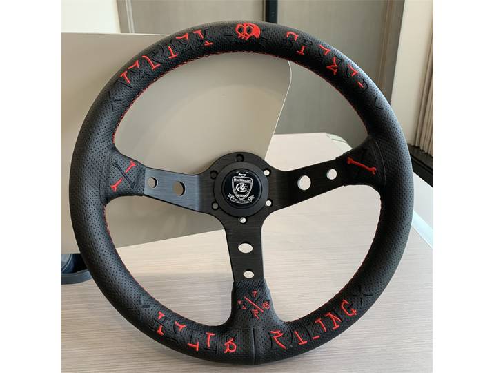 VERTEX 320mm Design Style Automobile réemballage volant de course 6 boulons alliage dérive volant de course avec bouton de klaxon